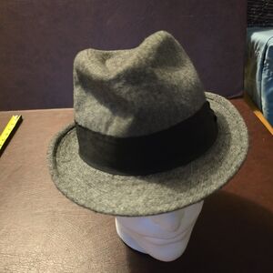 New York & Company Gray Herringbone Hat